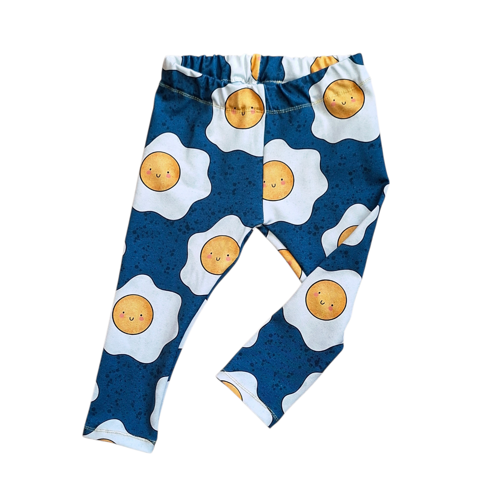 Fried Egg Print Hemmed Leggings