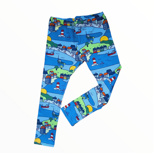 Little Fishing Village Hemmed Leggings