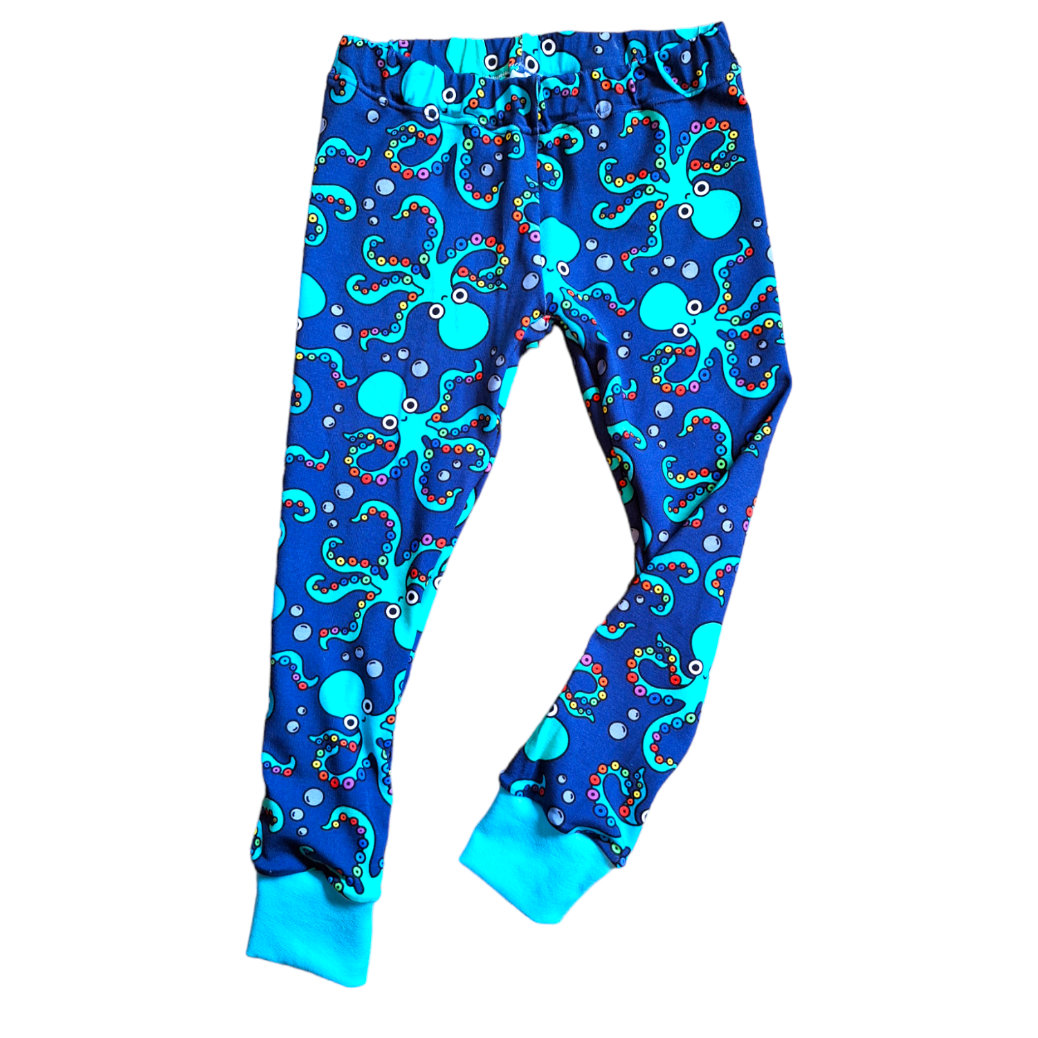 Kids' Octopus Print Cuffed Leggings
