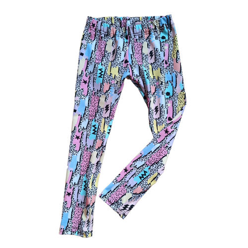 Retro Dash Hemmed Leggings