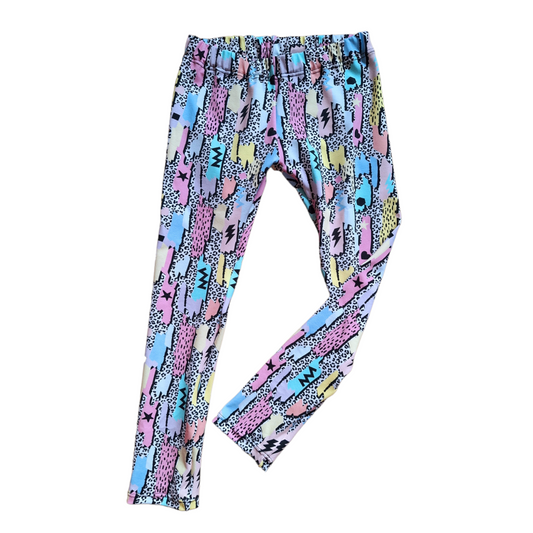 Retro Dash Hemmed Leggings