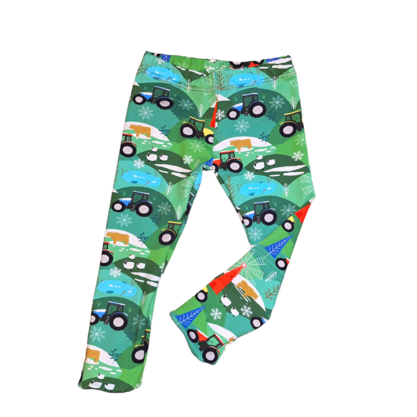 Winter Farm Hemmed Leggings