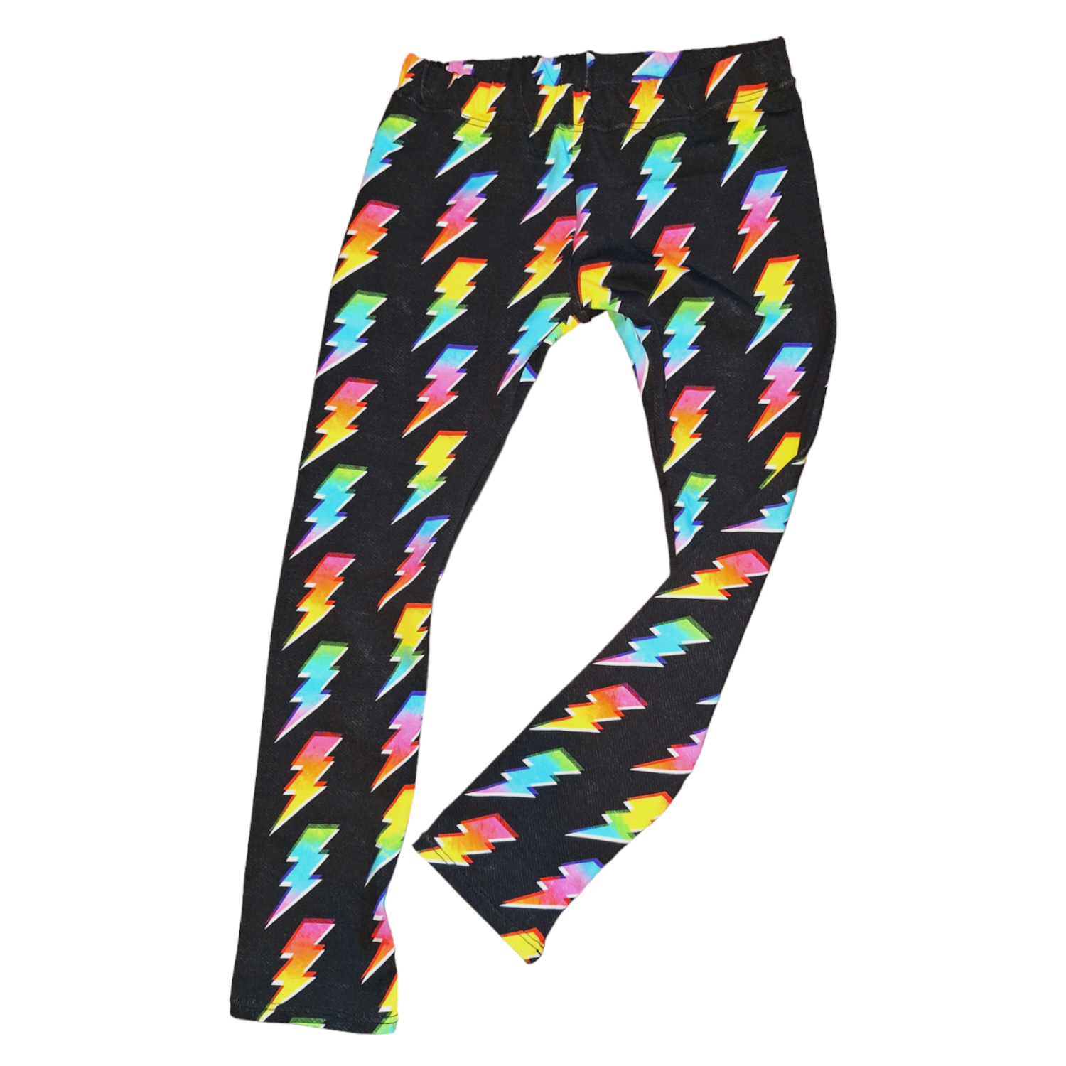 Lightning bolt hemmed leggings