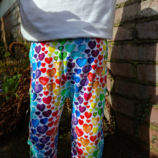 Rainbow Hearts Cross Fit Trousers